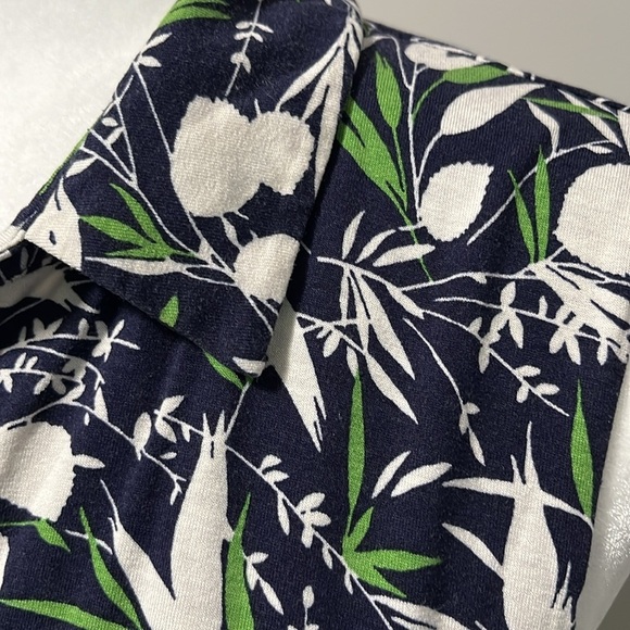 Hobbs London Nadia Sleeveless Jersey Dress Floral Leaf Navy Pattern - Picture 12 of 16